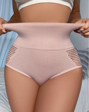 Women's Seamless Shapewear Panty High Waist Sexy Hollow Out Briefs