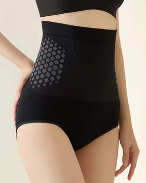 Women's Magnetic Therapy Warm Uterus Panties Seamless High Waist Abdomen Control Briefs