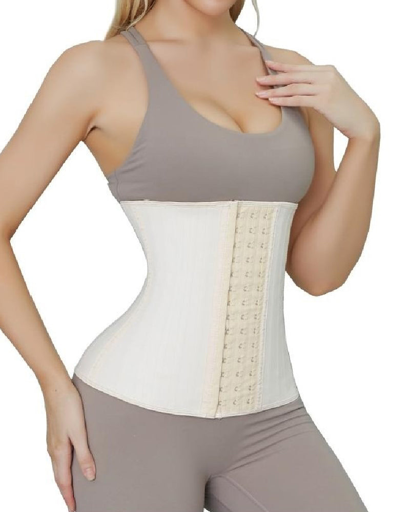 Women's Adjustable Latex Waist Trainer 25 Steel Boned Slimming Workout Latex Corset