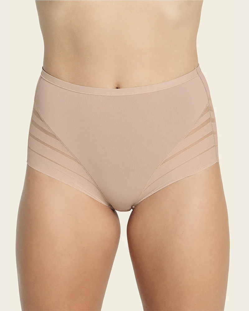 Lace Stripe Undetectable High Waist Briefs Underpants