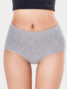 High-Cut Briefs Soft Cotton, Breathable Plain Underwear