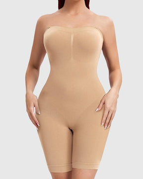 Slimming Sleeveless Bodysuit With Removable Shoulder Strap