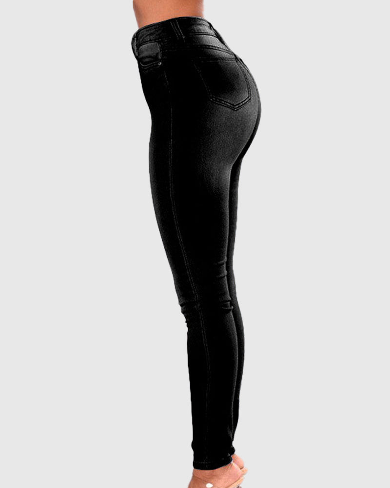 Sexy High Waist Stretch Skinny Jeans for Curvy Women