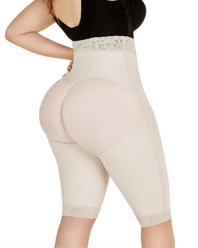 Double Compression High-Waisted Butt Lifting Shorts Knee Short