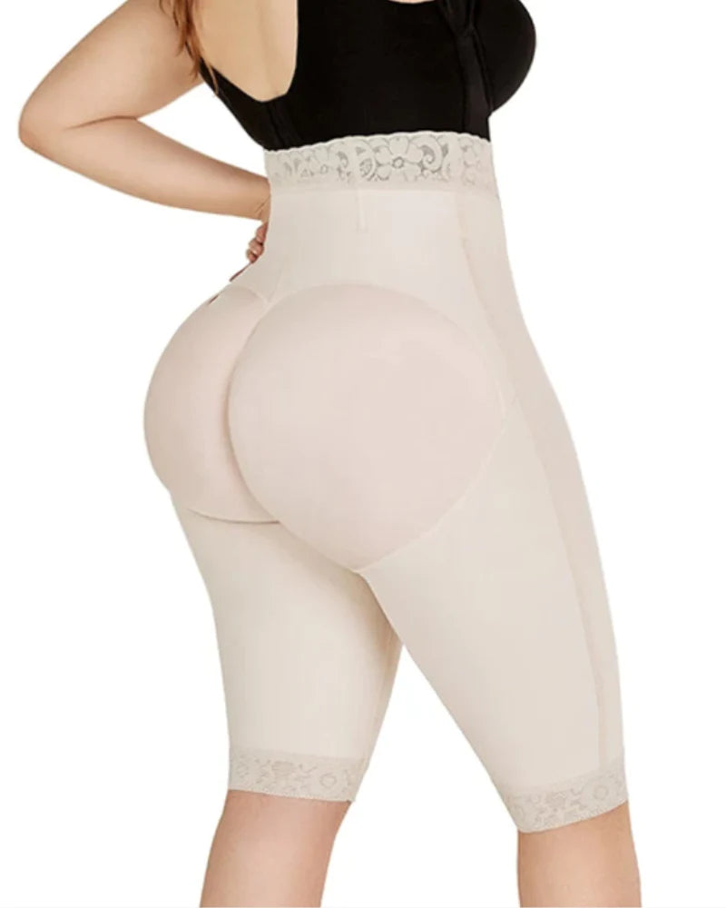 Double Compression High-Waisted Butt Lifting Shorts Knee Short