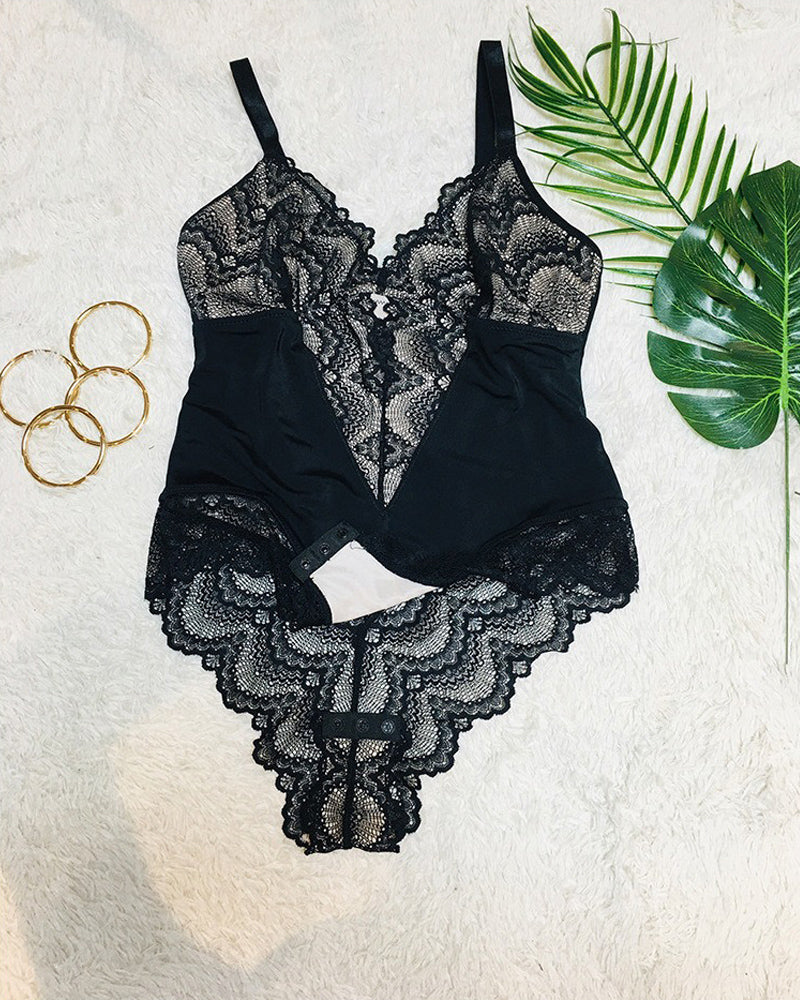 Sculpting One Piece Lace Shapewear Bodysuits