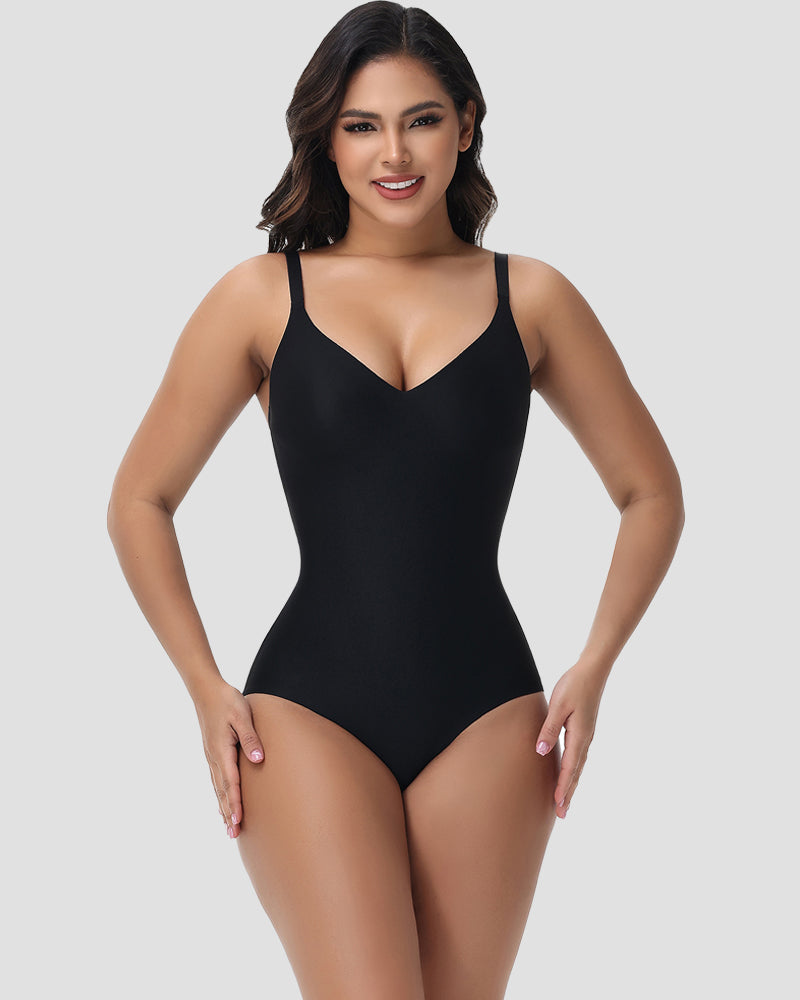 V Neck Compression Shapewear Snatch Butt Lifting Full Bodysuit (Pre-Sale)