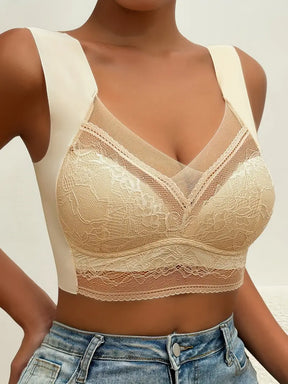 Soft Lace Wireless Full Coverage Comfort Straps Tank Bra