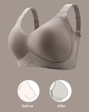 Seamless Anti-sagging Lightly Lined Bra Wireless Minimizer Brassiere