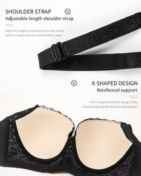 Women's Sexy Plus Size Lace Adjustment Push up Thin Underwear Bra