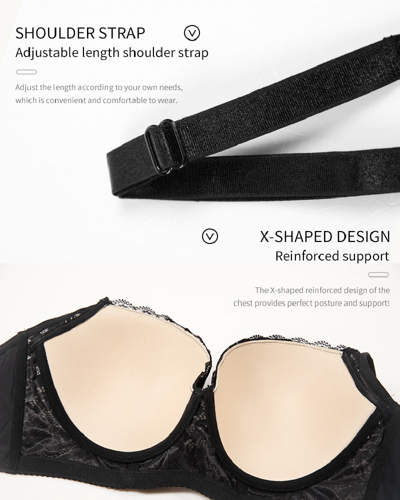 Women's Sexy Plus Size Lace Adjustment Push up Thin Underwear Bra