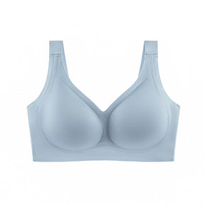 Smooth No Underwire V Neck Bra Seamless Full Coverage Comfort Push Up Bra