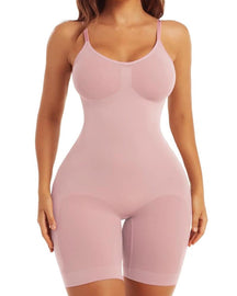 Seamless Light Support Tummy Control Thigh Slimmer Bodysuit Shapewear