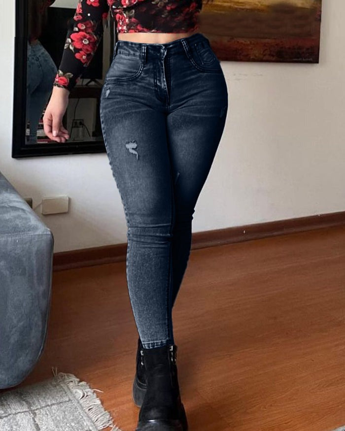 Denim High Waist Tummy Control Butt Lift Skinny Jeans