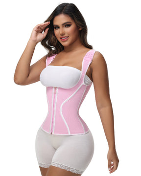 Women's Double Compression Bone Waist Trainer Tummy Control Postpartum Corset Vest