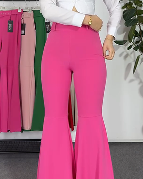 Sexy Slim High Waisted Stretch Bell Bottoms Pants with Belt (Pre-Sale)