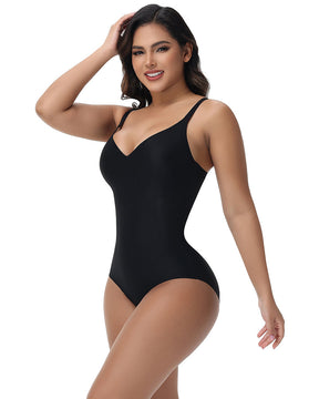 V Neck Compression Shapewear Snatch Butt Lifting Full Bodysuit (Pre-Sale)