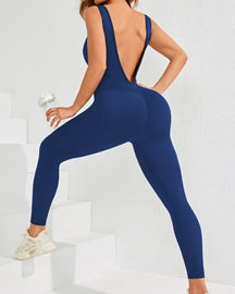 Deep V One-piece Jumpsuit Elastic Tights Quick-drying Yoga Clothes