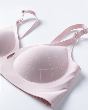 Women's Anti-Sagging Front Buckle Nursing Bra Smooth Wireless Hollow Comfortable Bra