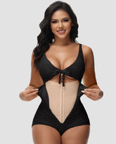 Women's Tummy Control Swimsuit Cutout Tie Knot Front Push Up Shapewear Bathing Suit