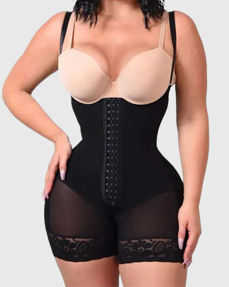 Tummy Control Body Shaper Butt Lifter Thigh Slimmer Faja Plus Shapewear with Zipper Crotch