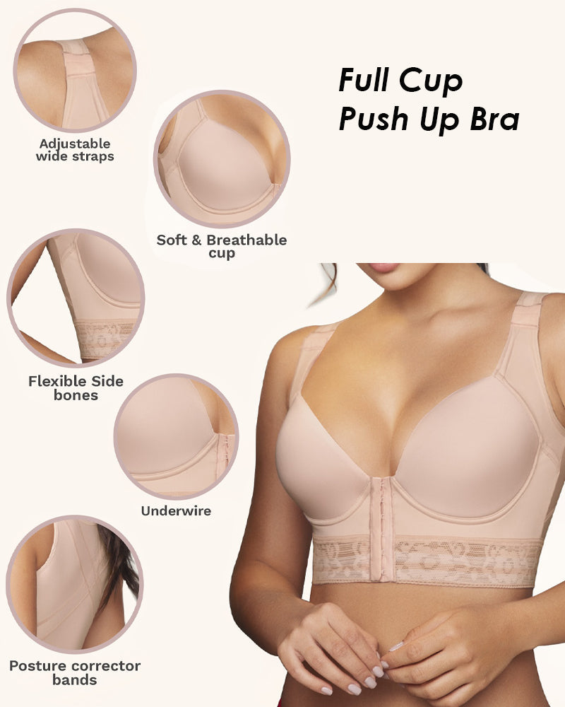 Women Full Cup Push Up Wirefree Bra