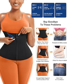 Women's Workout Sweat Waist Trainer Weight Loss Tummy Wrap Sports Belt With Buckle