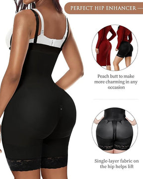 Tummy Control Body Shaper Butt Lifter Thigh Slimmer Faja Plus Shapewear with Zipper Crotch