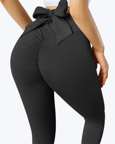 Back Waist Bowknot Seamless Yoga Leggings