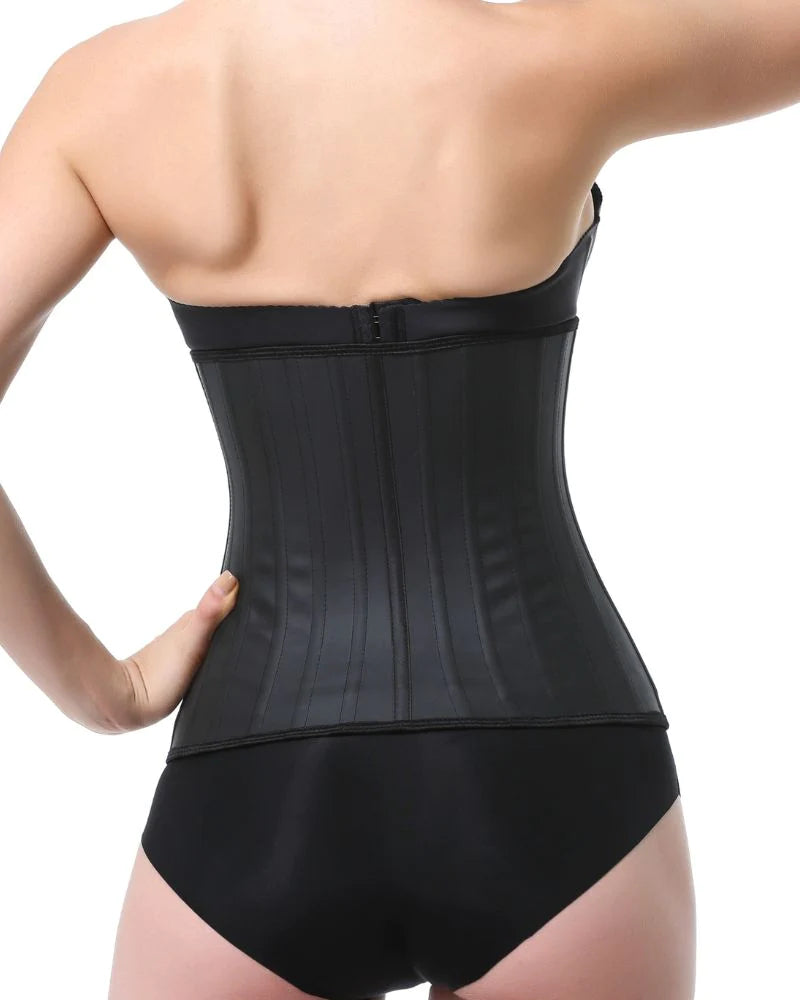 Women's Latex Underbust Waist Training Steel Boned Corset Shapewear