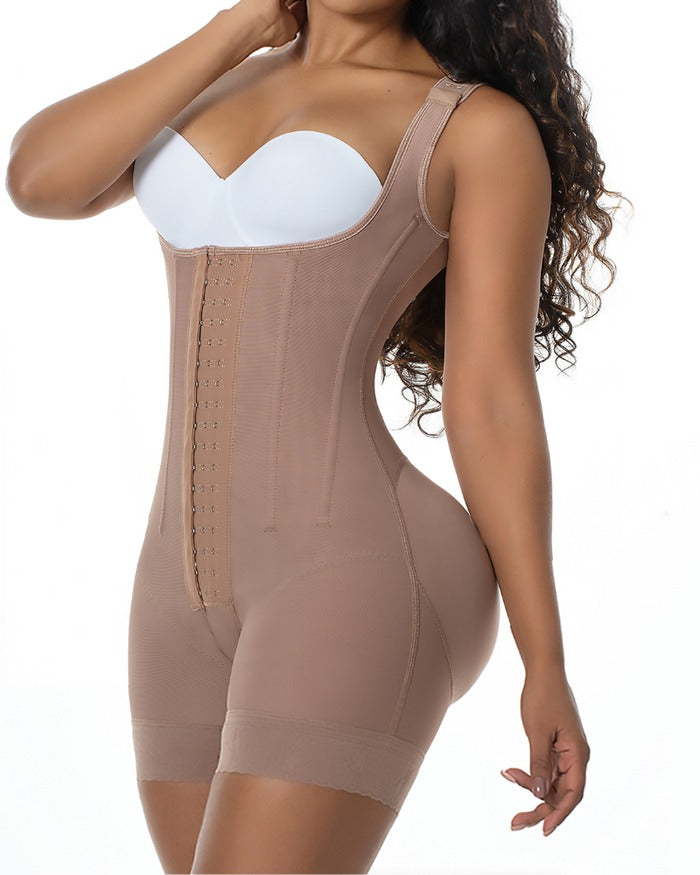 High Compression Open Bust Shapewear With Hook Shaper Slimming Bodysuit  Tummy Control Fajas