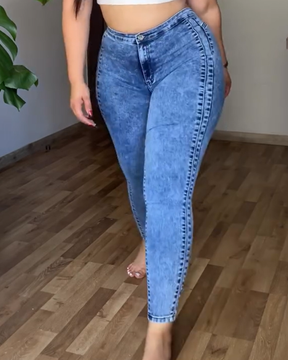 Women's High Waist Stretch Jeans Butt Lifting Skinny Colombian Jeans (Pre-Sale)