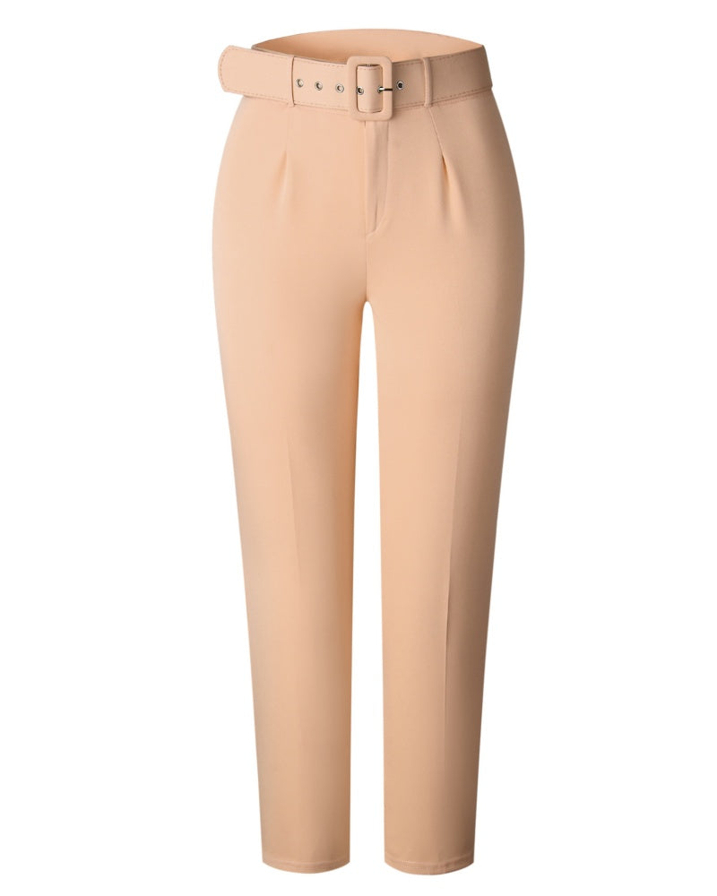 Women's High Waist Casual Slim Fit Suit Pants