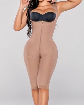 Fajas Shapewear Bodysuits Open Bust Tummy Control Adjustable Body Shaper with Zipper