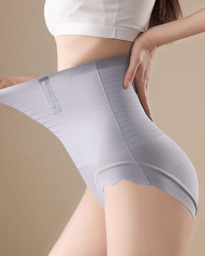 Ice Silk Seamless Tightening Waist Panties Hip Lift Breathable Shaping Briefs