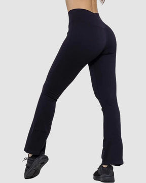 Ribbed Seamless Leggings Flared High Waist Yoga Pants