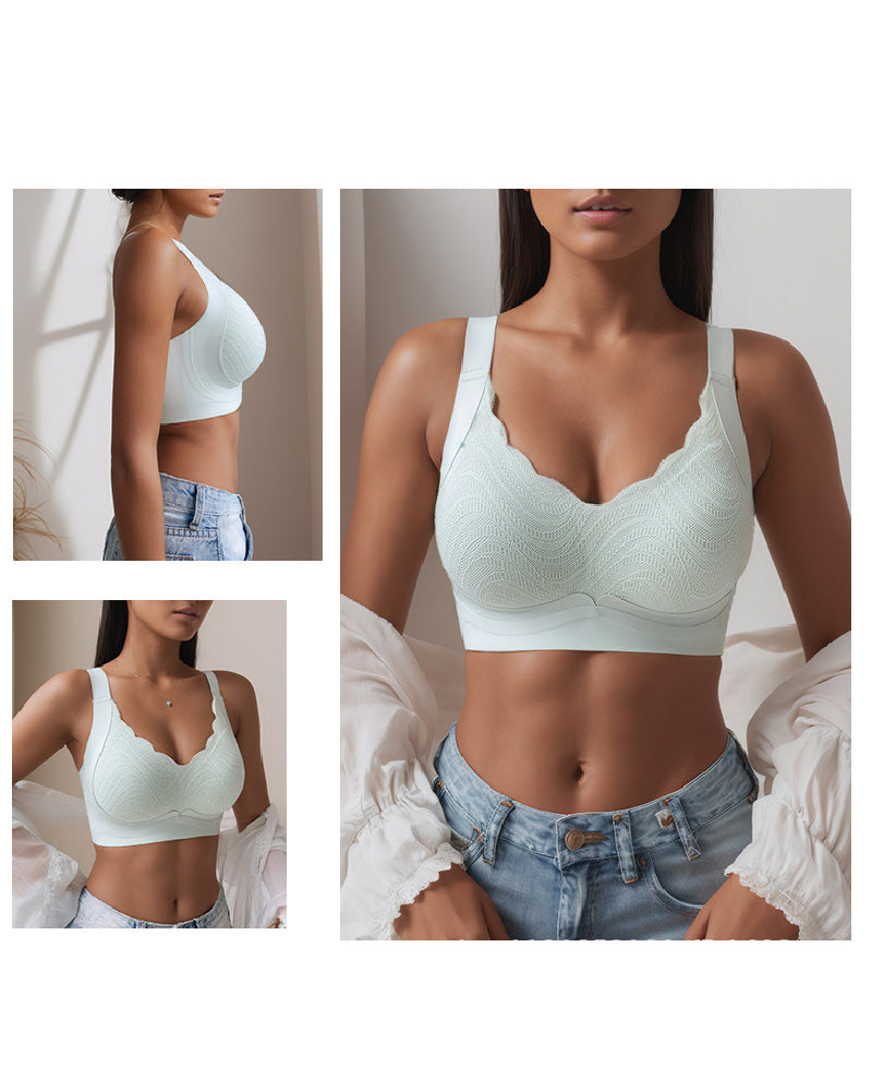 Women's Seamless Wireless Anti-sagging Minimizer Thin Adjustment Bra