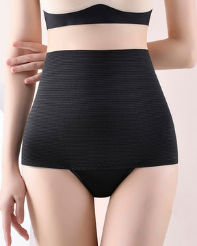 High Waist Seamless Shaping Thong Breathable Tummy Control Shapewear Panties