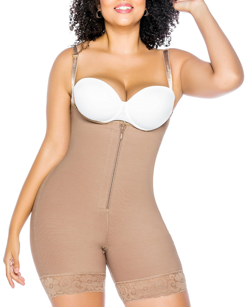 Fajas Colombianas Internal Hooks Invisible Tummy Control Zipper Underbust Shapewear