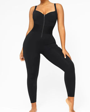 Women's Sleeveless Jumpsuit Tummy Control One Piece Waistband Bodycon Yoga Romper