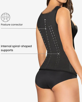 Women Hourglass Vest  Tummy Control Waist Trainer Corset With Hook and Eye