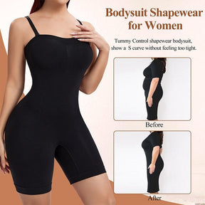 Slimming Sleeveless Bodysuit With Removable Shoulder Strap