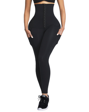 High Waist Compression Leggings With Pockets