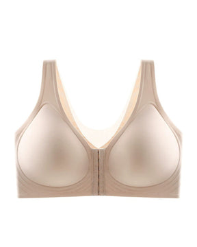 Smooth Front Buckle Large Size Bra Back Support Wireless Anti-sagging Underwear