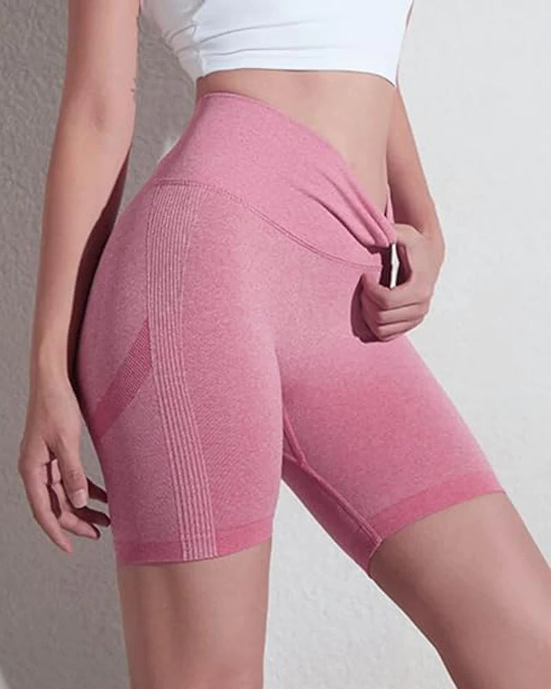 Women High Waist Tummy Control Leggings Stretch Scrunch Butt Fitness Yoga Shorts