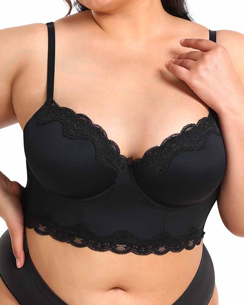 High Support Body Sculpting Lace Back Bra