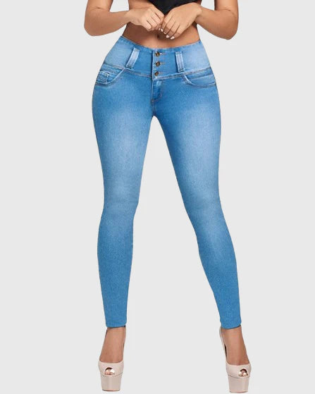 High Waisted Colombian Butt Lifting Jeans for Women