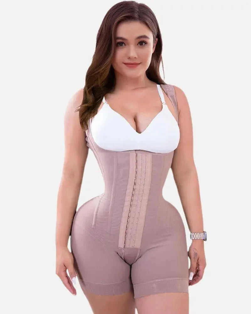 Firm Compression Tummy Control Shapewear Adjustable Bodysuit Hook and Eye Closure