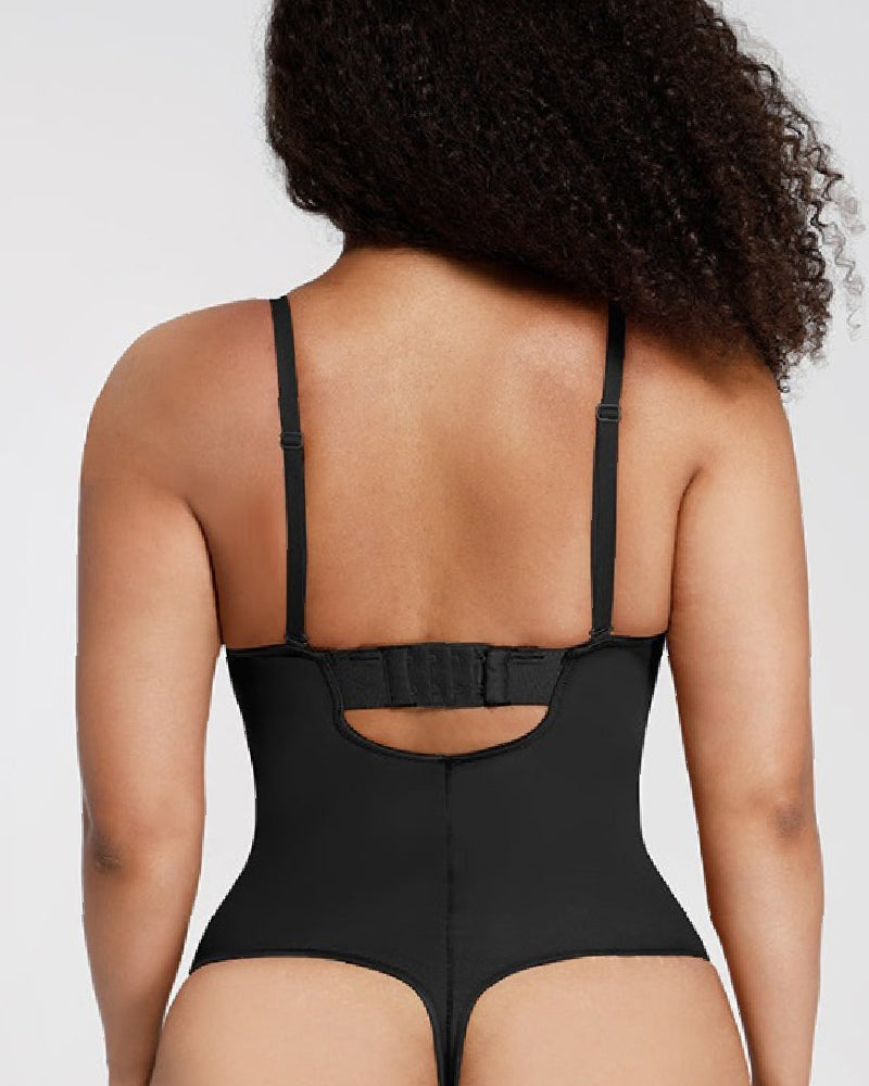 Seamless Built-In Cup Underwire Bodysuit Keyhole Back Thong Body Shaper(Pre-Sale)