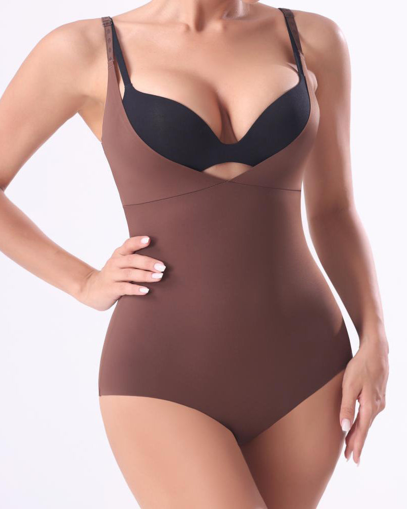 V-neck Seamless Triangle Body Shaper Bodysuits